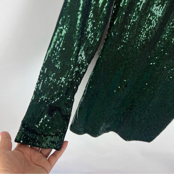 Nwt - Zara, Women’s Sequin Mini Dress - Green. Size: M. - Picture 12 of 15